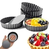 Baking Tool Cake Molds Nonstick Carbon Steel Round Tart Quiche Pans Removable Bottom Pizza Baked Mould Bakeware Kitchen tools