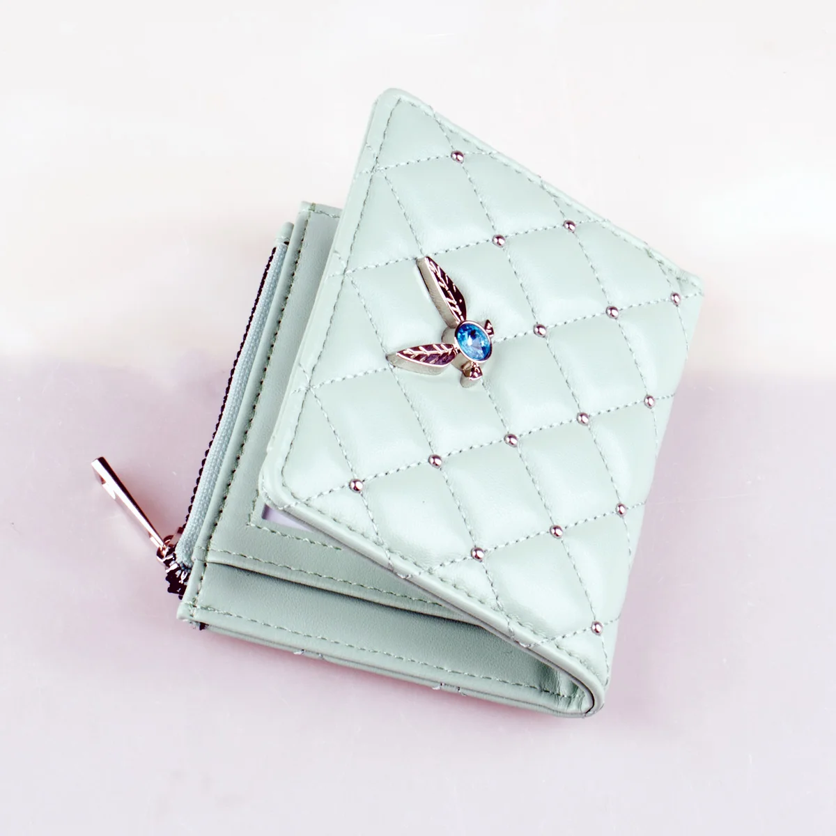 High quality willow nail two fold women's wallet, fashionable and personalized women's zero wallet card holder