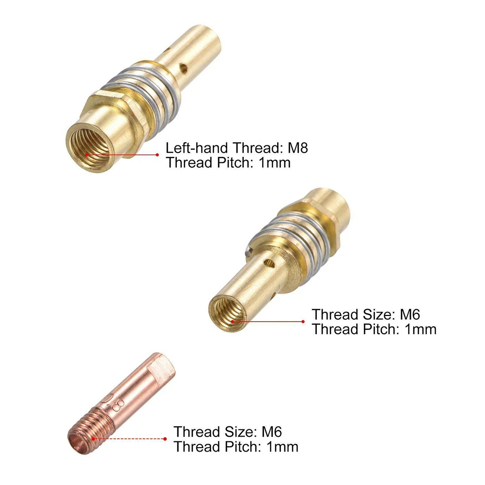 

Contact Tips Kit Gas Nozzles Gas Welding Tools 24mm Contact Tip 41mm Connecting Rod Brass Gas Nozzle Copper Contact Tip