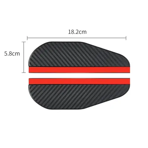 2Pcs Carbon Fiber Car Rearview Mirror Rain Shield Eyebrow Flexible Car Rearview Mirror Rain Shield Protector Eyebrow Rain Cover - Image 4