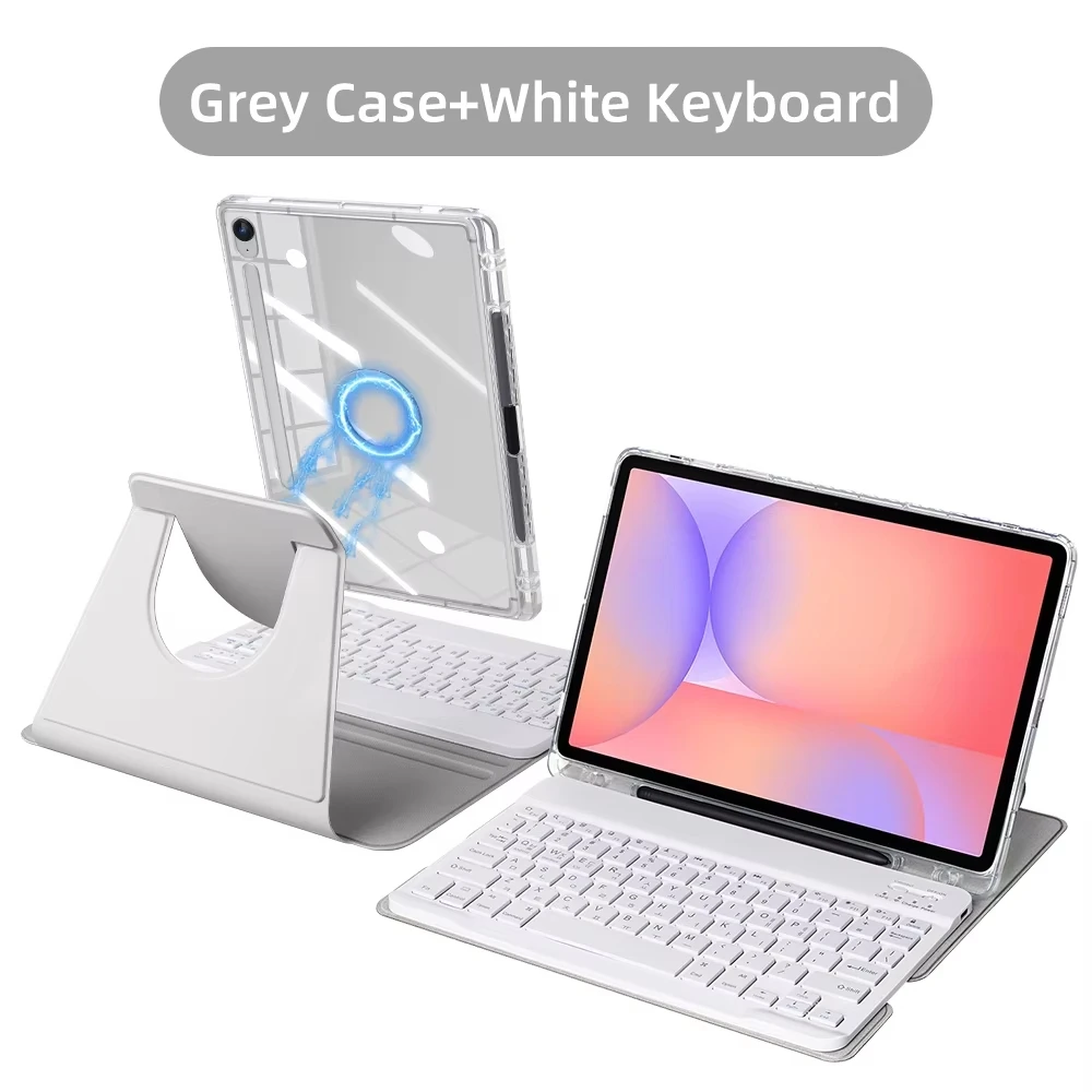 Enhanced Wireless Keyboard Case for Tablets - Smart and Sleek Design