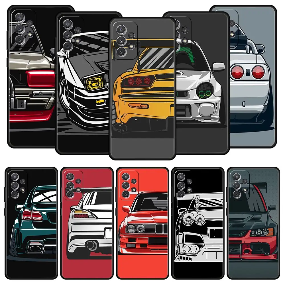Japanese JDM Sports Car Soft Phone Case - Stylish Protective Cover