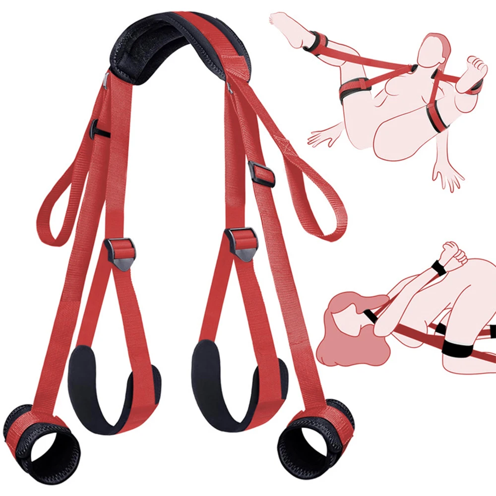 Erotica Binding Bdsm Bondage Set Restraint Sex Forced Split Leg Straps Neck Wrist SM Sex Toys For Woman Couples Product, bdsm sex toys