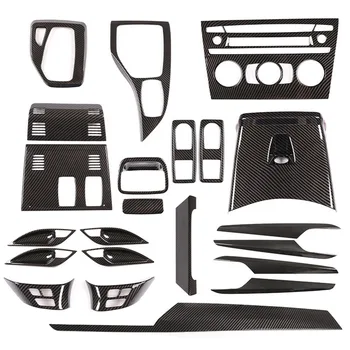 For BMW X1 E84 2011-2015 ABS Carbon Fiber Interior Dashboard Console Gear Shift Panel Decoration Cover Trim Stickers Accessories 1