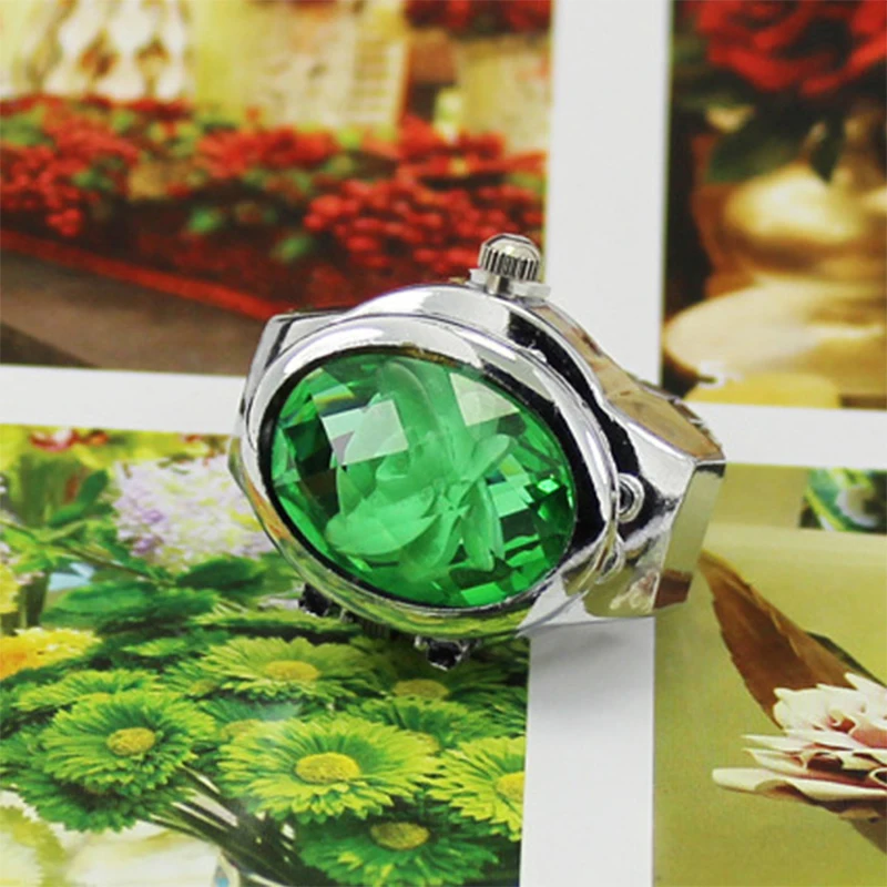 Ring Watch Oval Shape Rings Watch Fashionable Clamshell Rings Watch Gift for Valentine's Day