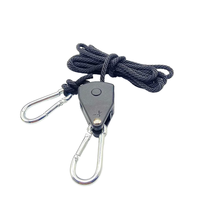 2 stücke Einstellbare 8 zoll Verstärkte Kleiderbügel Hängen Ratsche für Zelt Wachsen Pflanzen Lampe Seil Pulley Ratsche Aufhänger Haken – Detail 2