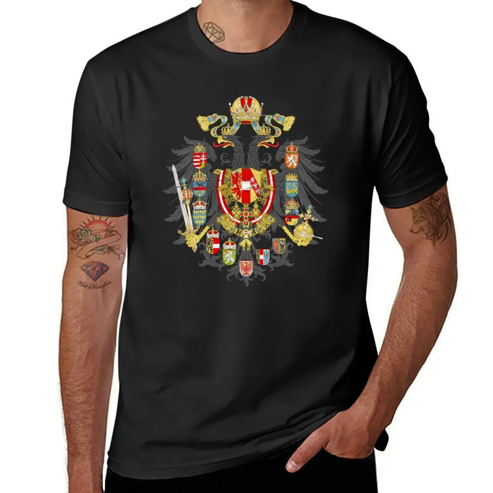 Austrian Empire Flag T-Shirt Blouse tees mens funny t shirts