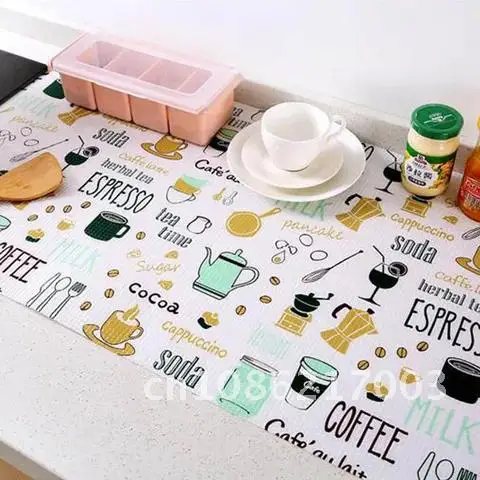 

Kitchen Table Mat Roll Cabinet Drawers Shelf Liners Cupboard Placemat Waterproof Oil-proof Flamingo Shoes Cabinet Mat