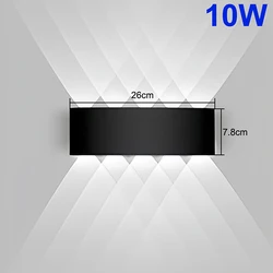 Versatile LED Wall Lights: Waterproof Lighting for Outdoor and Indoor Spaces (10W White Light)