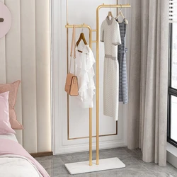 Nordic Marble Base Golden Clothes Hanger Quality Store Display Live Broadcast Dressing Hats Bags Storage Rack Bedroom Furniture
