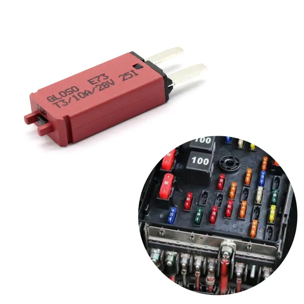 12V-24V Automotive Circuit Breaker Small Blade Fuse Resettable 10A