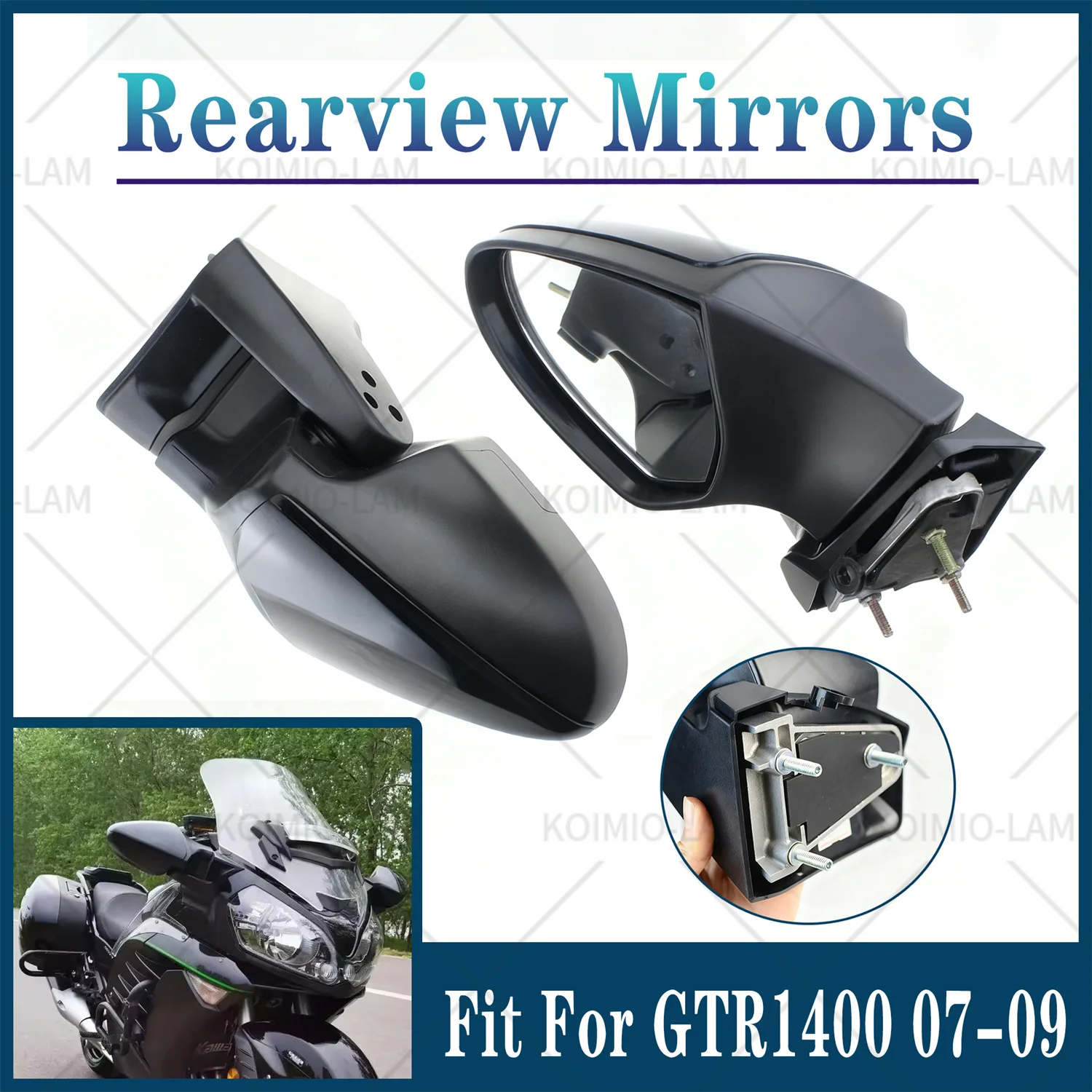 Fit For 2007 - 2009 KAWASAKI Concours 14 GTR1400 ZG1400 Motorcycle