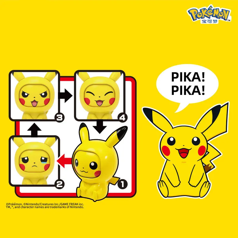 12 Style Pokemon Anime Figures Toys Variable Face Model Pikachu Charmander Squirtle Bulbasaur For Children Birthday Gifts Kawaii
