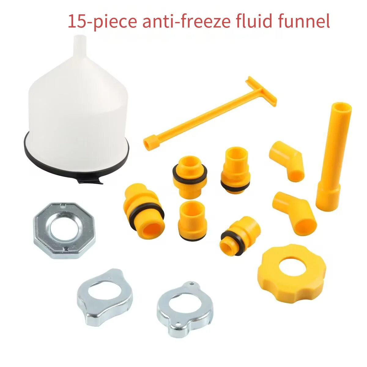 Antifreeze Funnel 15 PCS set car coolant plastic funnel refrigerant filling water tank coolant
