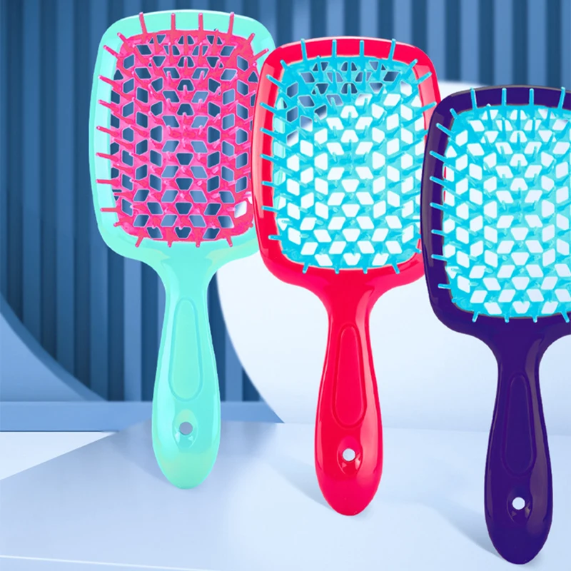 Hair comb 1Pc air cushion detangling massage hollow out wet curly barber styling tool