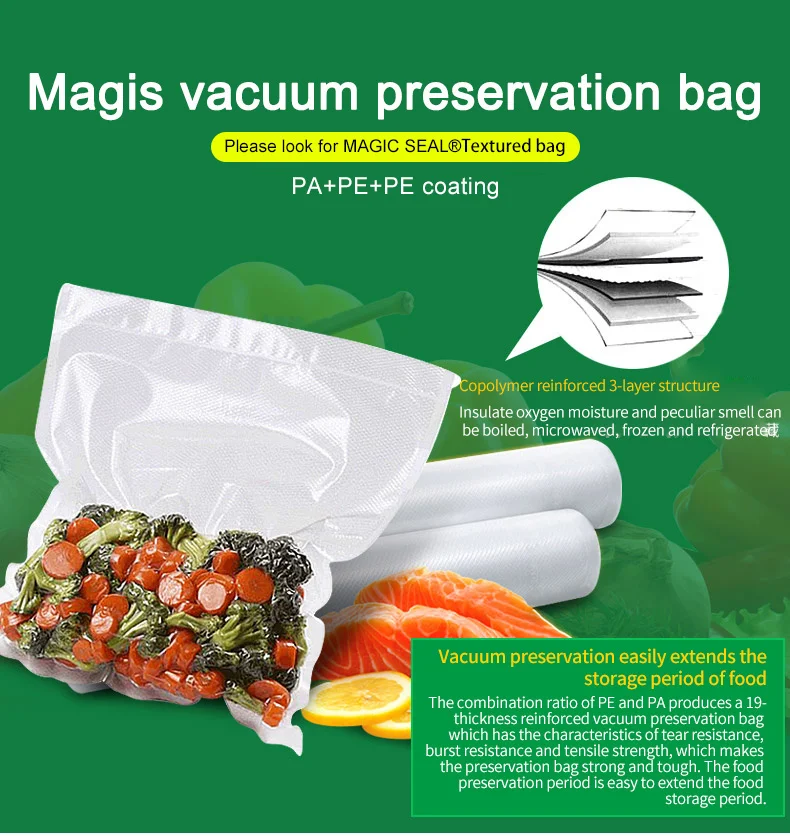 Vacuum Packaging Bags Food, Vacuum Sealer Freezer Bag