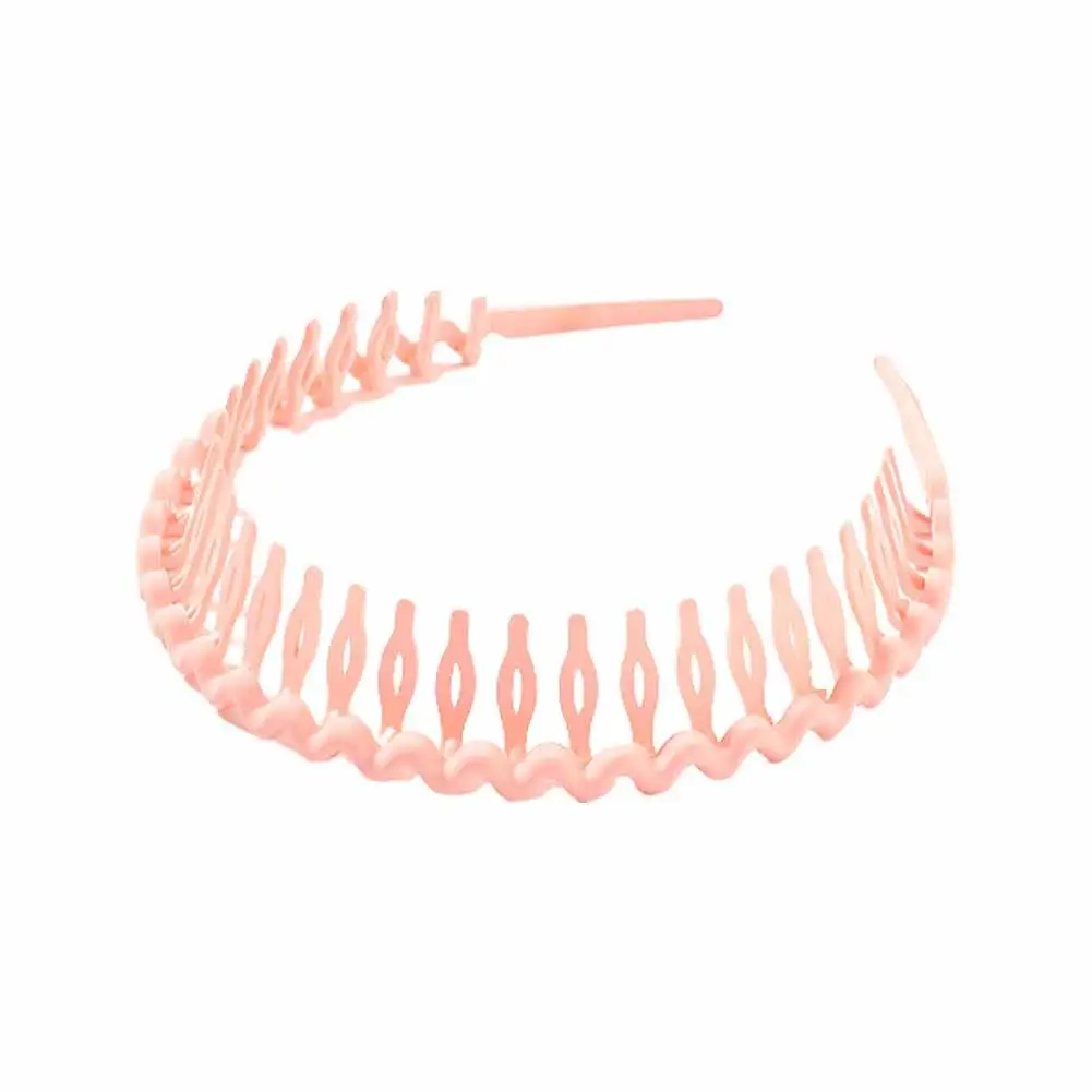 Plastic Teeth Headbands Wavy Headwear with combs Non-slip Thin Hair bands for Women Girls Hair DIY Styling Accessories A4H3