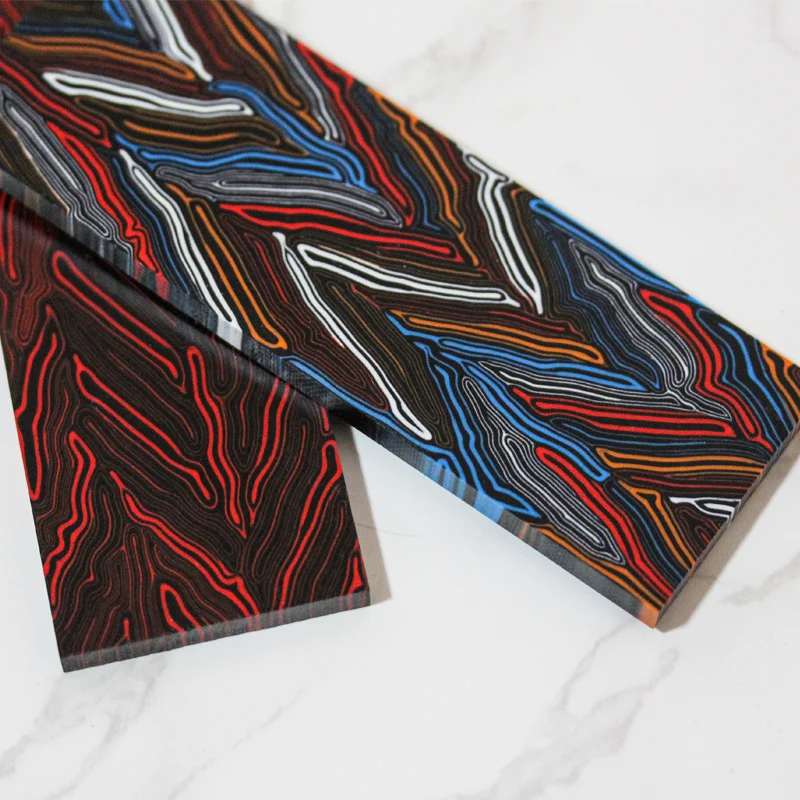 G10 Knife Handle Materials Blanks Damascus Pattern Scales for Making 130mm Length 1 Pcs knife handle spacer material,wood hand grip material