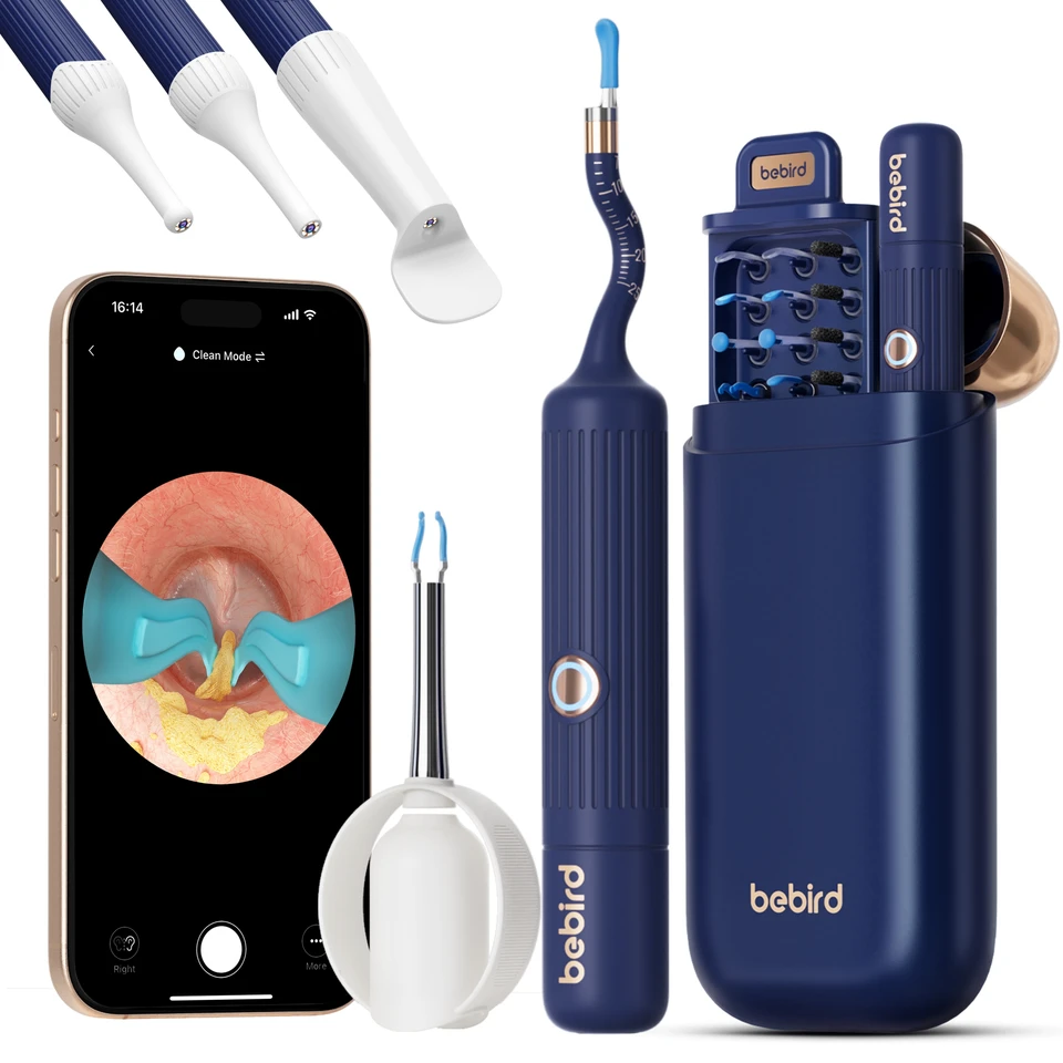 New Bebird EarSight Plus I35R Visual Cleaner Earpick Bendable HD Clipable Tweezers All-in-1 Ear Rod Earwax Removal Kits_voghion.com