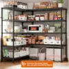 69" W Storage Shelves 1600LBS Wire Shelving Unit 5 Tier Metal Shelving for Storage Rack Shelves for Storage Heavy Duty Garage 6