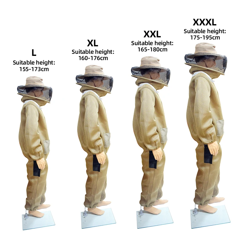 Separate Type Breathable 3D Air Cotton Fabric Beekeeping Suit with Round Veil Beekeeping Gear Bee Suit beekeeping suit beekeeping clothing