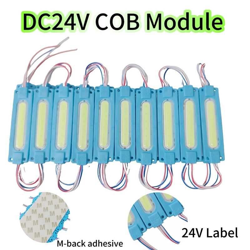 100Pcs DC 24V 2.4W IP67 방수 COB LED 주입 모듈 상업용 조명 간판 제작을 위한 6LED R/G/B 컬러 LED 조명