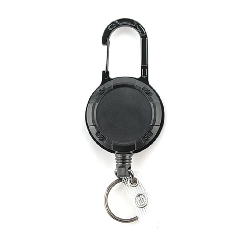 

Retractable Keychain Heavy Duty Carabiner Badge Holder Antitheft Buckle Rope