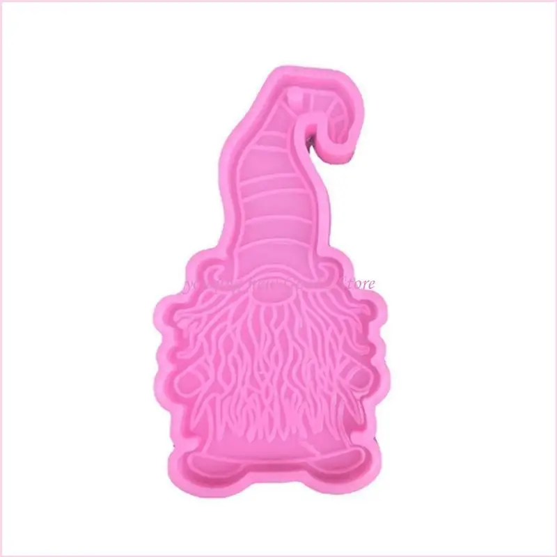 57qa glänzender glänzender Weihnachtsmann Santa Little Zwerg Silikon Epoxidharz DIY Schlüsselbund Pendellschmuck für – Detail 7