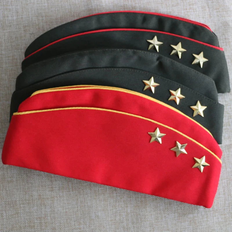 Army Garrison Cap Military Star Side Cap For Party Cosply Performance mens hat women military hat