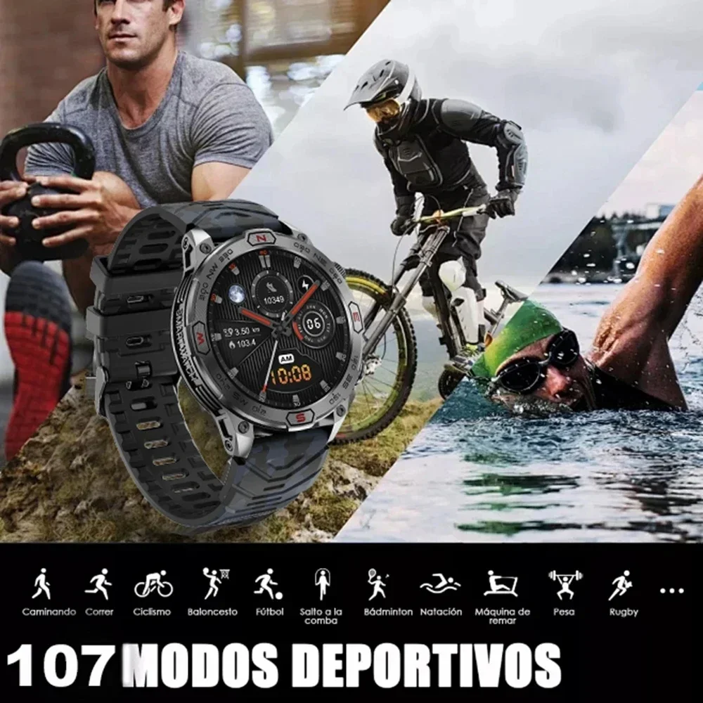 2024 New GPS Truck Outdoor Military Smart Watch Men AMOLED HD Screen Heart Rate IP68 Waterproof Sports Smartwatch For Xiaomi IOS