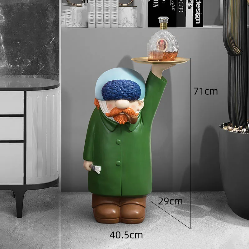 

Home Decor Van Gogh Artist Large Sculptures & Figurines Decorate Accessory Resin Figure Floor Ornaments In Living Room Statue