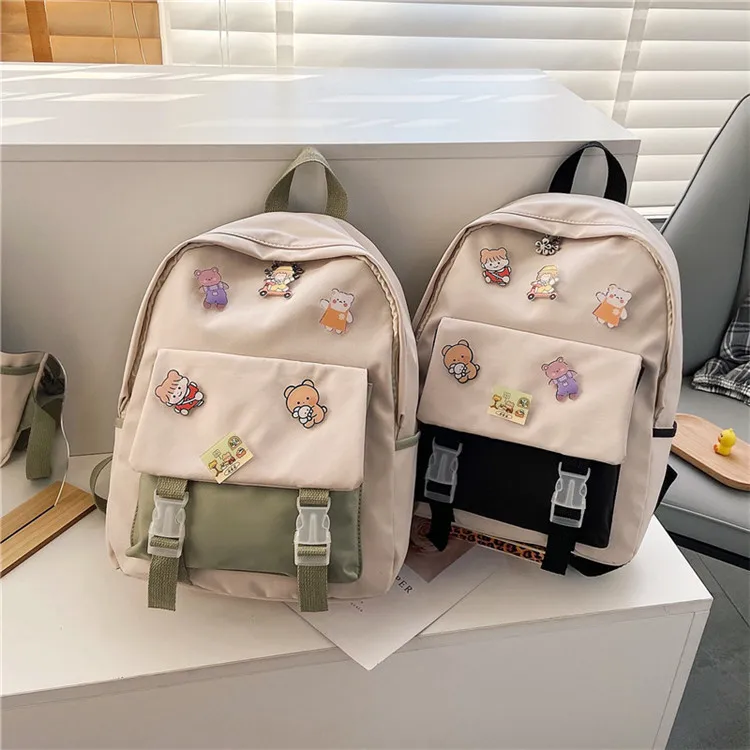 Kawaii Canvas Korea Style Shoulder Backpack