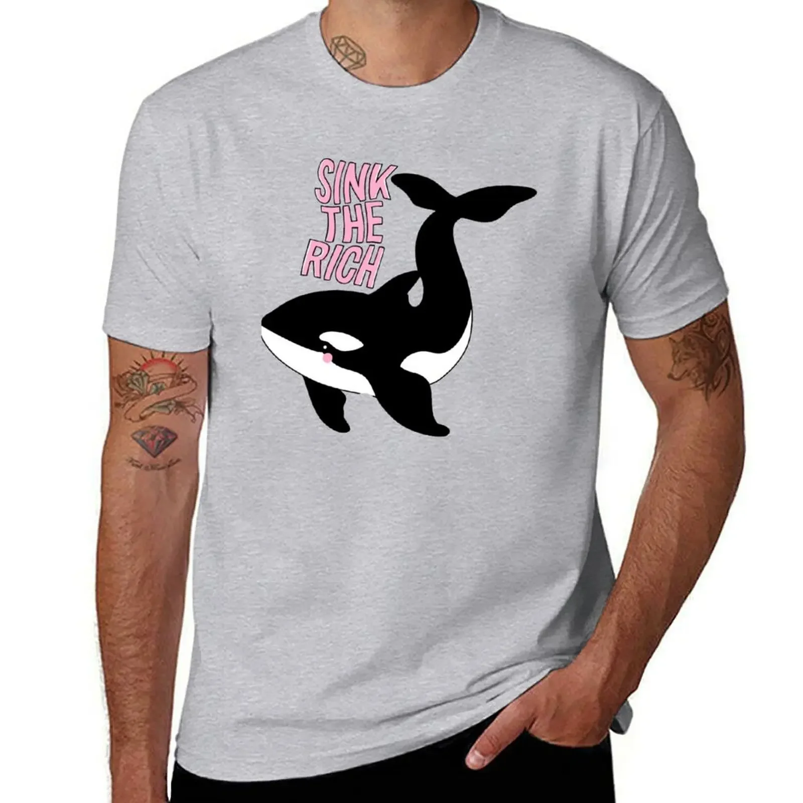 

Sink The Rich Orca T-shirt summer top cute tops blanks workout shirts for men
