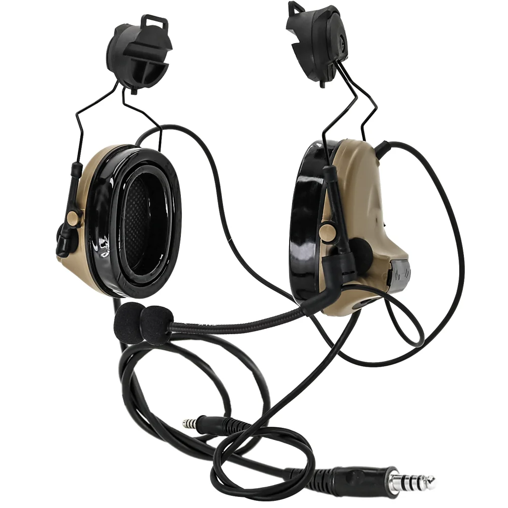 TAC-SKY Dual Communication COMTAC II Tactical Helmet ARC Track Adapter Bracket Version Noise Cancelling Pickup Shooting Headset