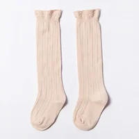 Kids Baby Socks Knitted Cotton Long Tube Sock Kids Knee High Toddler Socks Kids Girls Lace Summer Cute Socks 0-3T Leg Warmer 6