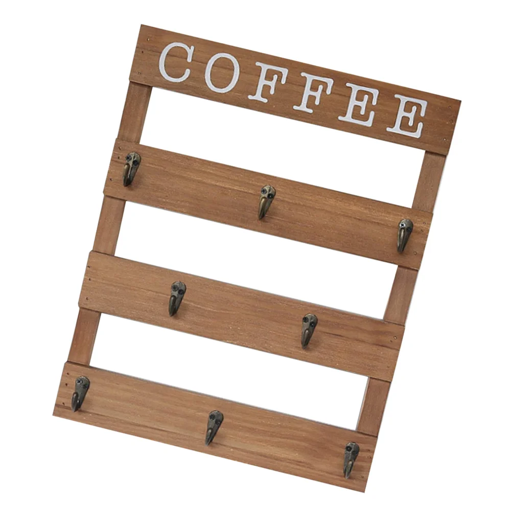 

Wooden Hook Mug Storage Rack Coffee Cup Wall Rack Draining Mug Rack Mug Storage Rack Water Cup Upside Down Drain Wall Shelf