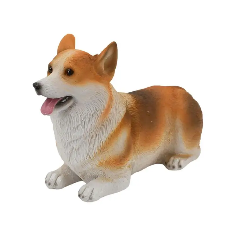 

Миниатюрные фигурки собак, настольное украшение в форме собаки из смолы, удобное на ощупь, фотореквизит для гостиной
