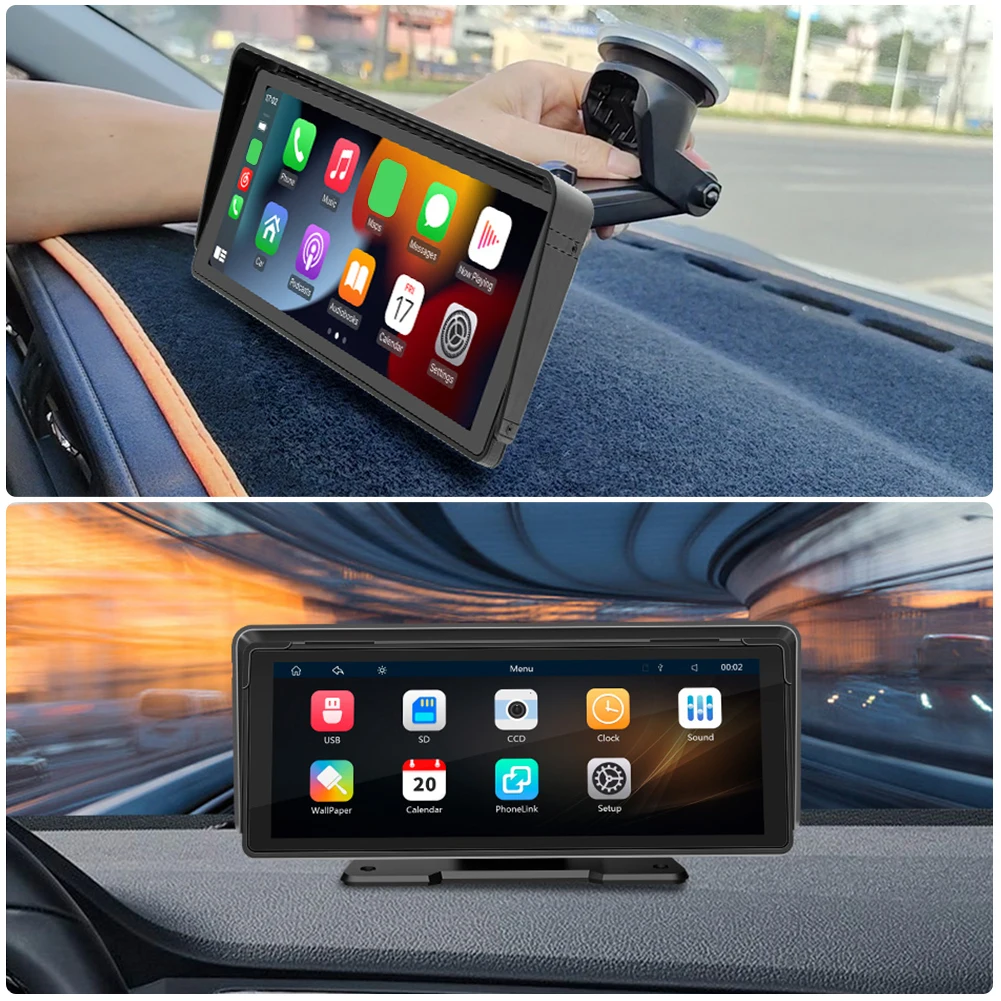 

10.26 Inch Car Radio Wireless Carplay Android Auto Bluetooth-compatible FM Radio Bulit-in Speaker Mirrorlink Reversing Camera HD