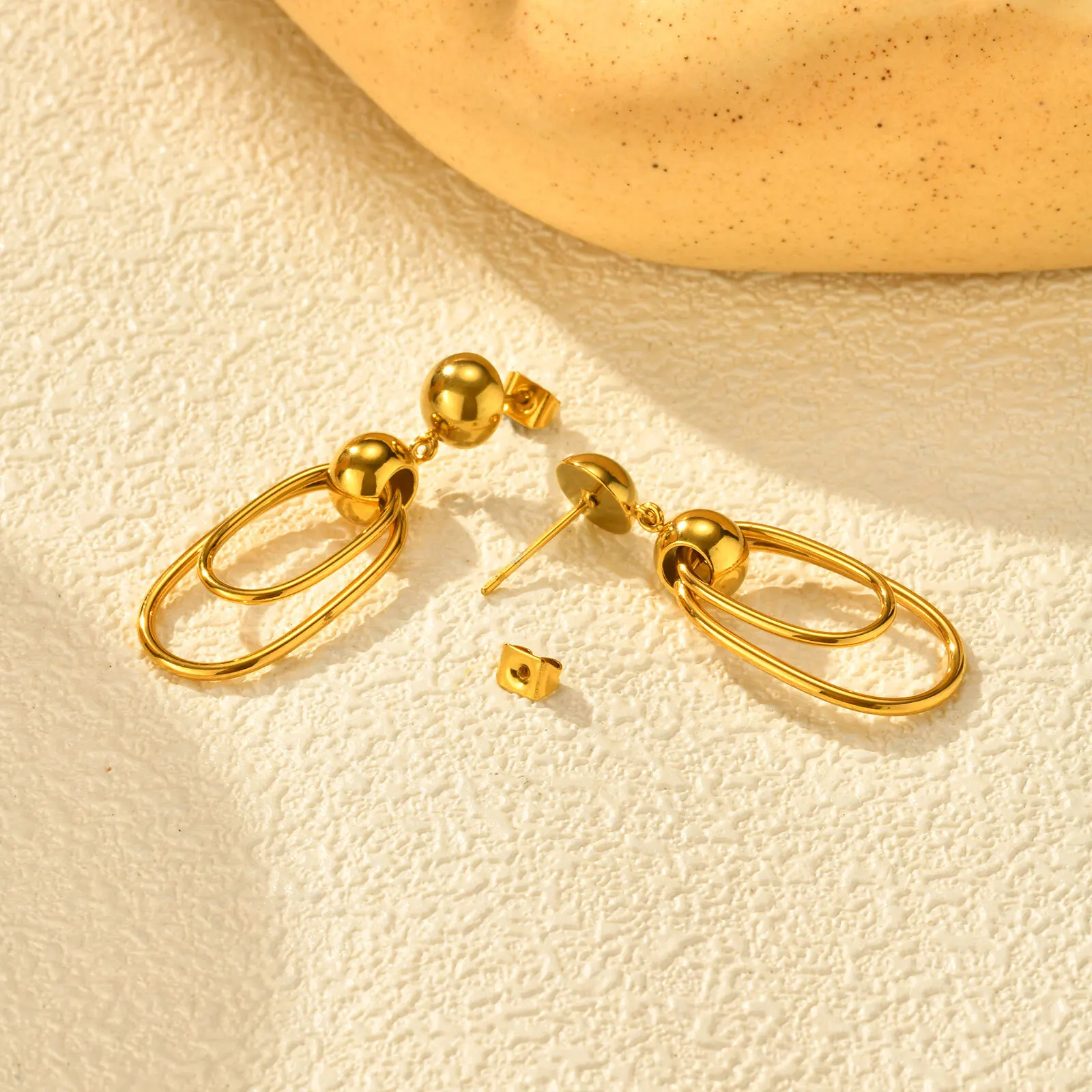 Pendientes De Oro Blanco Con Estrella De Circon - Para Niña O Mujer, Con Estuche Regalo