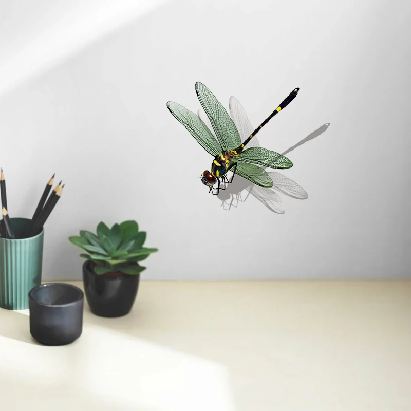 Realistic Insects Dragonfly Wall Sticker Bathroom Toilet Living Room Cabinet Refrigerator Home Decoration Decals Sticker wall stickers toilet stickers