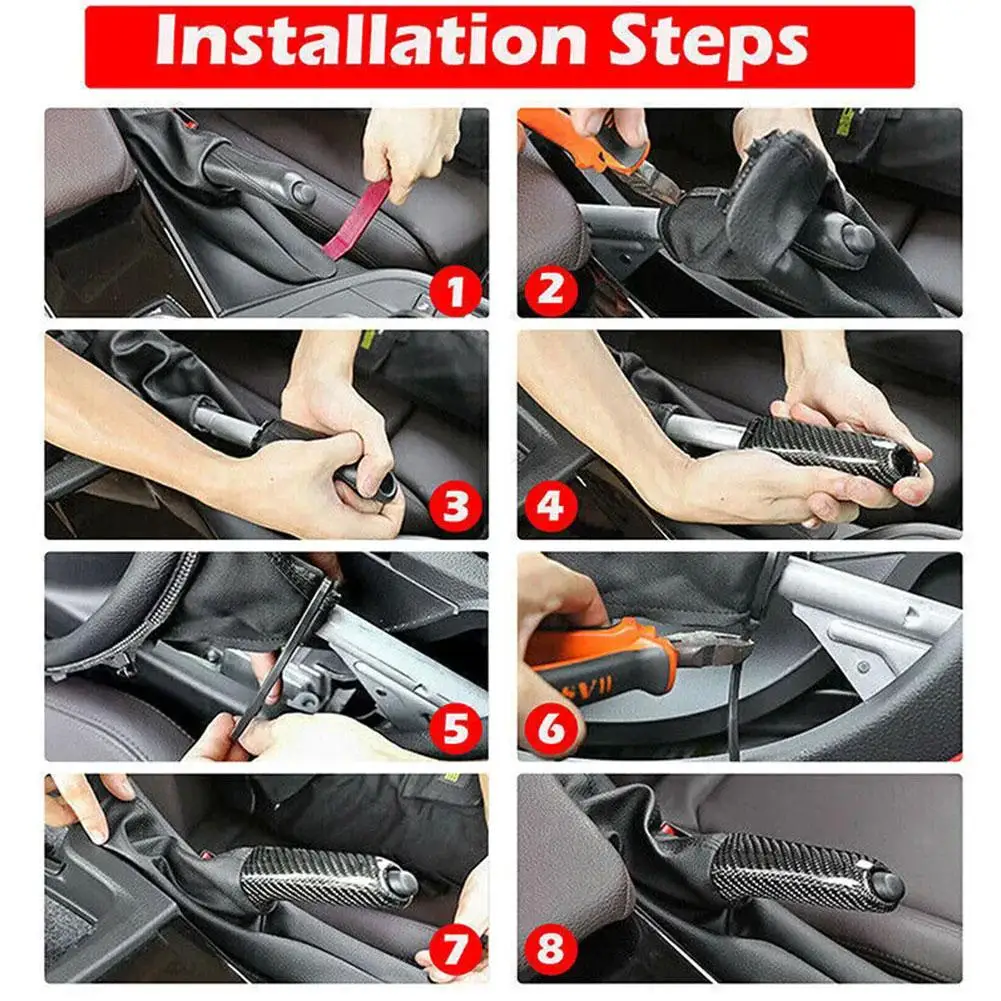 Hand brake cover Car interior accessories Carbon Fiber Textured Front Handbrake Brake Handle Cover Scratch-resistant Automotive Interior For BMW E46 E90 E92 F30 F32 N4M4