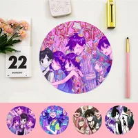 Anime Omori Large GamingNon-slip Round Big Promotion Table Mat Student Mousepad Computer Keyboard Pad Games Pad for PC Mousemat 1