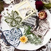 10 pcs/pack Material paper hollowed out decoration artistic handbooks material decoration collage and backing paper 6 kinds 6