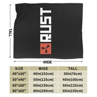 Rust Game Logo Blanket Soft Warm Flannel Throw Blanket Cover for Bed Living room Picnic Travel Home Couch 2