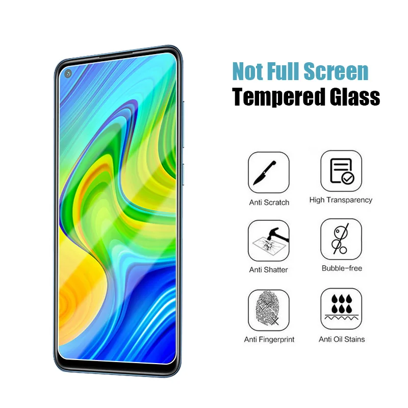 3X For Xiaomi Redmi Note 9 4G / Note 9 5G Clear Tempered Glass Screen  Protector