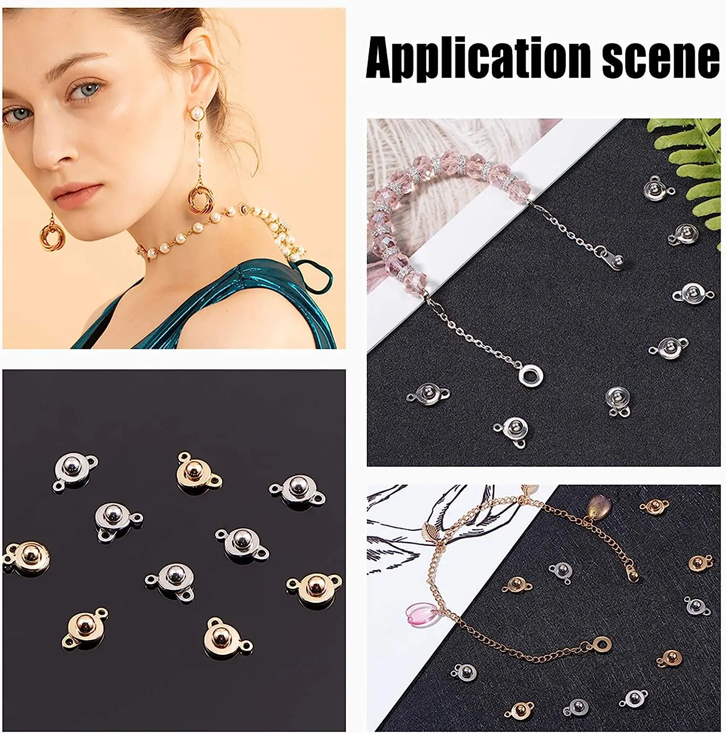5/10 stücke Edelstahl Druckknopf Verschluss Stecker Verschluss Haken DIY Halskette Armband Schmuck Herstellung liefert Zubehör – Detail 7