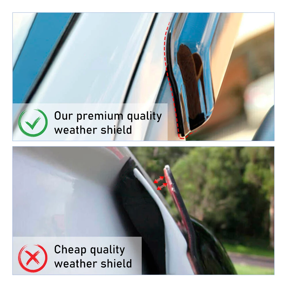Door Visor Sun Rain Guards Weather Shield Window Deflector Window Visor for Ford Ranger 2012-Wildtrak XL XLT XLS Limited