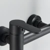 Black Bathtub Faucet Wall Mounted Waterfall Bath Shower System Embedded In Wall Tub Water Tap Shower Mixer Faucet 5