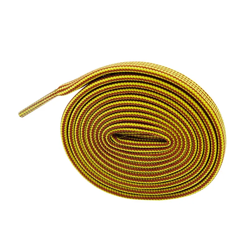 Coolstring Traveling Hiking Boot Tape 7MM Yellow-Brown Flat Sneaker Cord Official 60-100Cm Spring/Autumn Tour Kid Shoe Accessory
