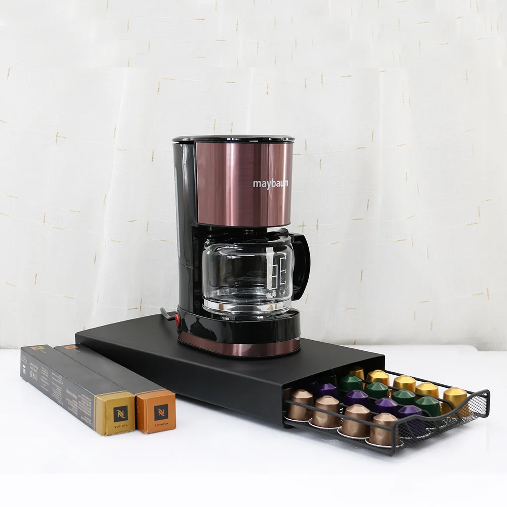 Capsules Pod Holder Support 40Cups Capsule Nespresso Coffee Pod Organizer Metal Cafe Organizador Drawer Coffeeware Accessories
